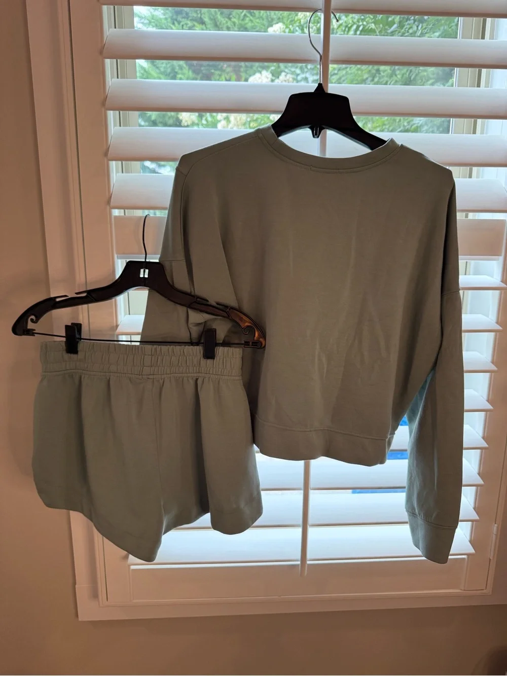 Athletic Lounge Shorts Set with matching top Olive Green